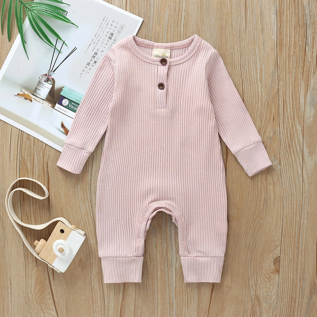 Cotton Knitted Style  Cardigan Jumpsuit