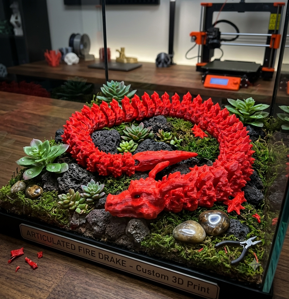 3D Printed Articulated Dragon