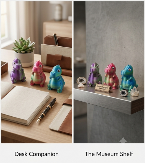 3D Printed Dinosaur Bank | Dual-Color PLA | 6 in