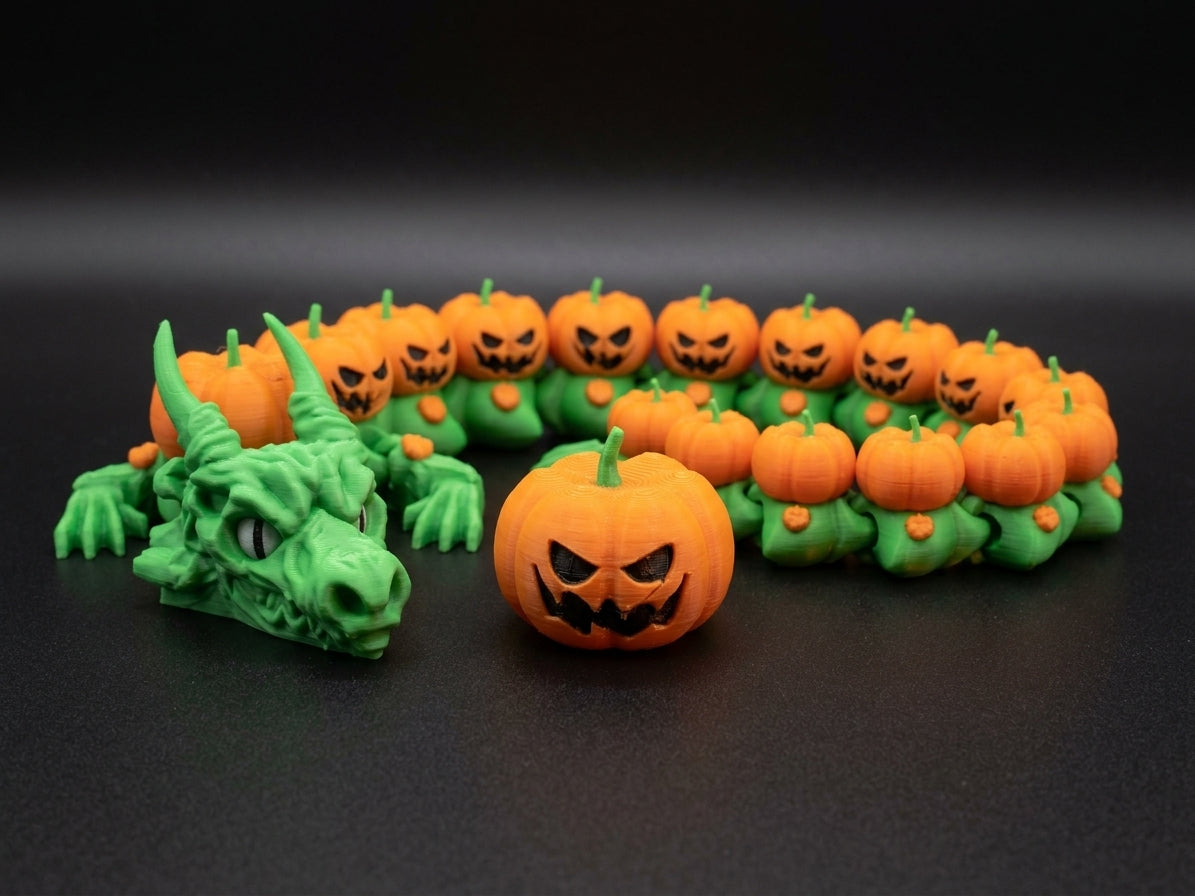 Pumpkin Body Articulated Dragon