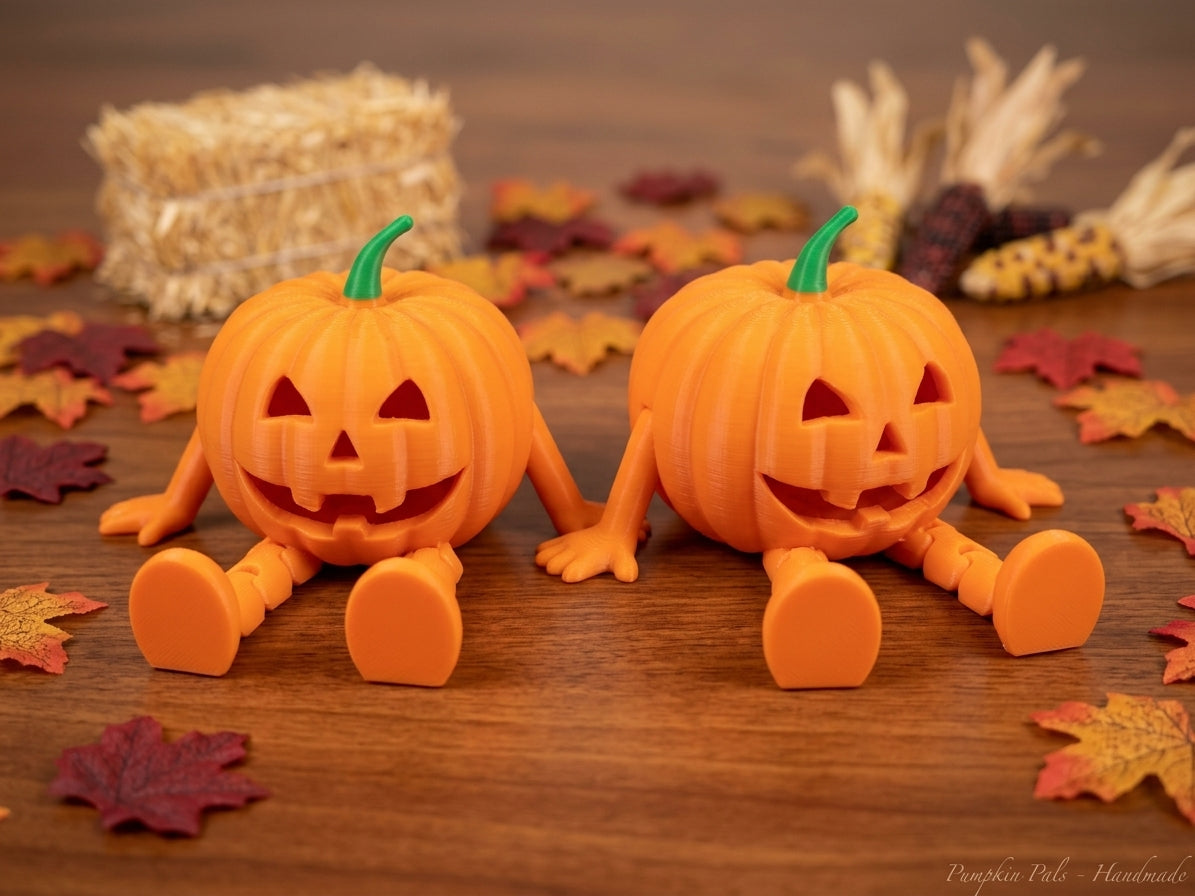 3D-Printed Pumpkin Buddies | 3-Inch Halloween Decor