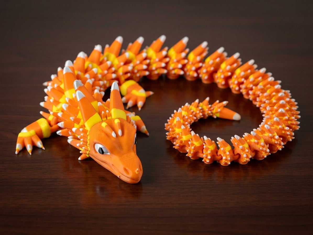 Candy Corn Articulated Dragon