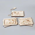 Custom Engraved Wooden Booklet | Hand-Painted or Natural