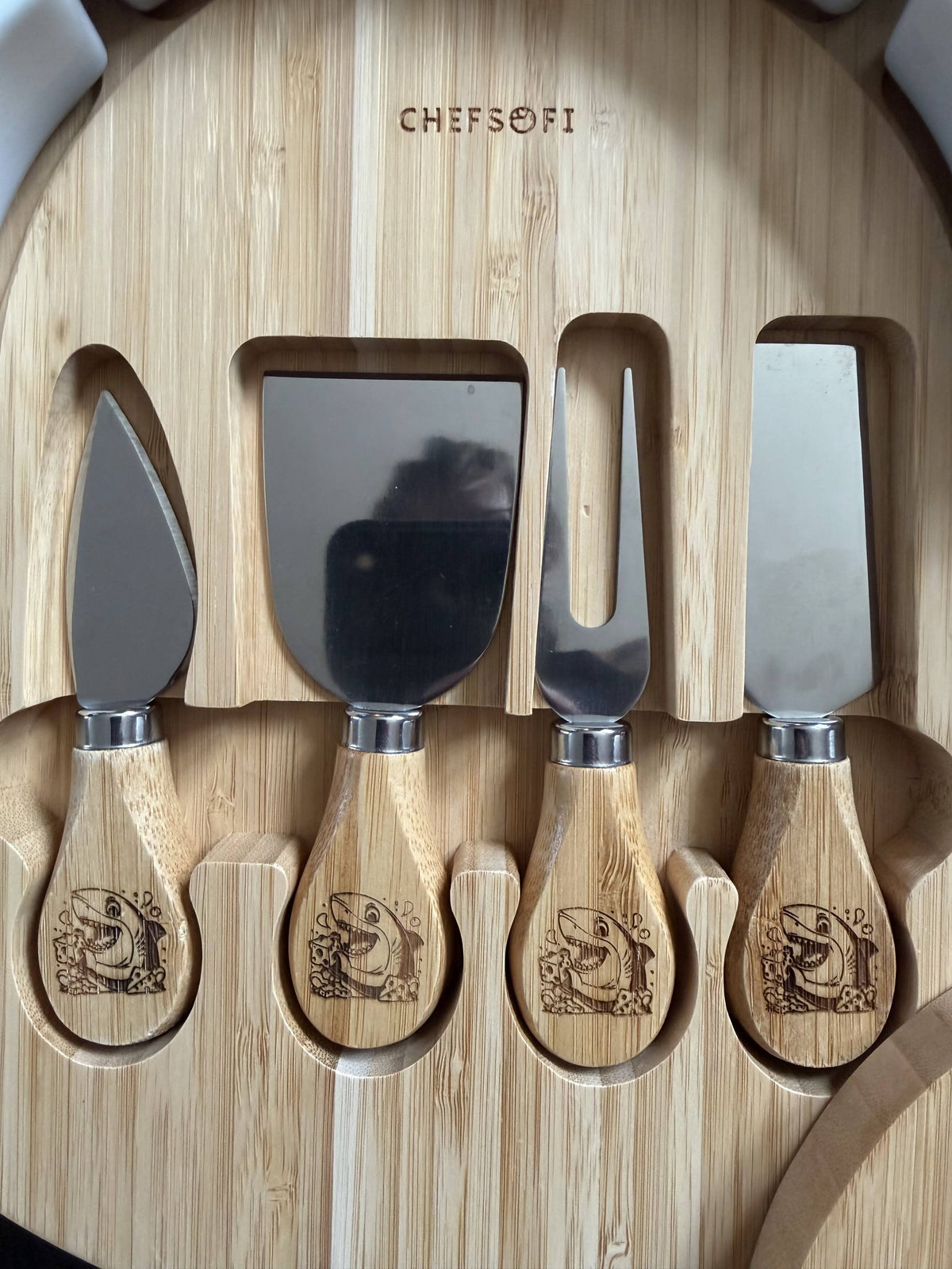 Personalized 13-Inch Acacia Charcuterie Board with Hidden Drawer