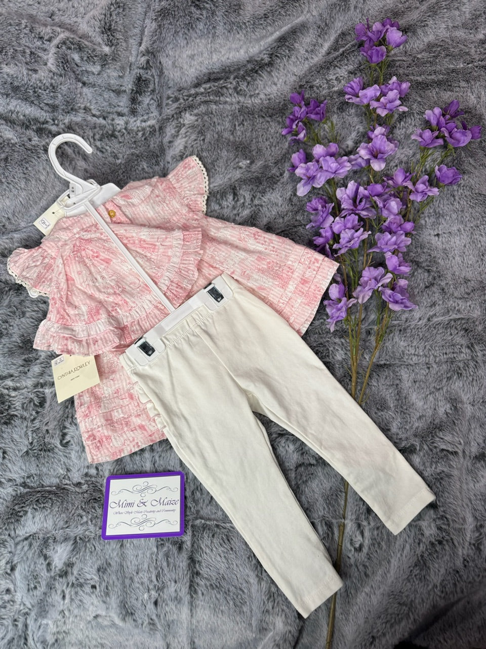 4 piece Bunny Print set by Cynthia Rowley