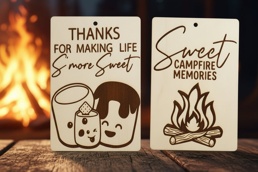 Custom Engraved Wooden Booklet | Hand-Painted or Natural