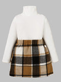 Girls’ 2-Piece Turtleneck & Plaid Skirt Set